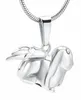 ZZL081 Angel Wing Rabbit rostfritt stål Keepsak Urn -halsband med Crystal Eyes Pet Memorial Jewelry for Cremation Ashes7793534