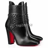 Beroemde rode Design Lug Sole Enkellaarsjes Dames Booty Zwart Echt Leer Dames Bottes Luxe Merken Booties Capahuttas Movidastic