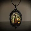 Pendant Necklaces NCEE Gothic Necklace Wizard Bat Pumpkin Mystery Vampire Halloween Jewelry Gift Witch Rope Chain Choker