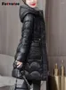 女性のトレンチコートfotvotee冬の服女性パフジャケットスタンドカラー韓国ファッション厚い温かいパーカーストリートウェアアウターコート
