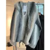 Maglioni femminili maglione sovradimensionato con cappuccio da donna Donne spesse calde mohair autunno inverno grigio nero ridotto pigro oaf pullover