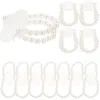 Clips para el cabello, 20 Uds., muñequeras con perlas, pulseras con ramillete, suministros sin boda, pulsera de Abs, ramilletes para novia y dama de honor