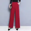 Pantalon Femme 2023 Quatre Saisons Mode Trajet Simple Taille Haute Poche Tombée Sensation Ample Et Mince Décontracté Oversize Jambe Large