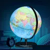 Obiekty dekoracyjne figurki Obiekty dekoracyjne figurki światowy globe angielski mapa wersja mapa z geografią światła LED Dhqw6