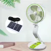 Lampes de table 180 ° ventilateur portable à énergie solaire luminosité et angle réglables avec câble USB bureau refroidissement cellule refroidisseur lumière