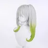 Cosplay Wigs Genshin Impact Caoshen naxida cos wigシングルポニーテール型染色統合グラデーションカバー