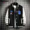 Men's Jackets Supzoom Arrival Autumn Baseball Wear Students Fat Teenagers Preppy Style Rib Sleeve Short Print Bomber Jacket Men 231212