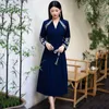 Ethnische Kleidung Highend Frühling Herbst Frauen Gürtel Kleid Retro Elegante Stickerei Aline Dame Party Chinesischen Stil Hanfu SXXL 231212