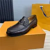 2023 Mens Classic Dress Shoes Fashion äkta läder Casual Loafers Men Business Office Work Formal Brand Designer Party Wedding Flats Storlek 38-45