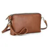 Kvällspåsar Kontaktens kvinnor Crossbag Retro Casual Handbag Brown Outdoor Shoulder Bags Hold Makeup Set Lady Clutches RFID Blockering Telefonpåse 231213