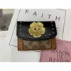 Camellia Blossom Long Wallet for Women 2024 Ny Multi Card Free Small Bag Trendy and Versatile Change Clip med stor kapacitet