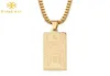 FINE4U N290 кулон в форме стодолларовой купюры, ожерелье золотого цвета, ожерелье-цепочка из нержавеющей стали для мужчин и женщин5724006