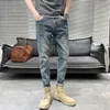 Männer Jeans Männliche Cowboy-Hosen Geerntete Hosen Stretch Für Männer Skinny Slim Fit Elastische Enge Rohr 2023 Trend Y 2k Vintage Lose Buggy