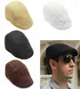 Berets Vintage Sboy Caps Gatsby Hats Ivy Golf Driving Sun Flat Cabbie Cap Peaky Blinder For Men Women Summer Spring Autumn HatBere2317243