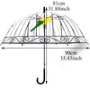 傘SAKURA透明鳥のケージ傘漫画ビルディングシティロングハンドルドロップ231213