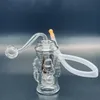 3,93 pouces Petits Mini Dab Rigs Bong Tuyaux d'eau Bongs d'eau en verre uniques Plates-formes pétrolières enivrantes avec bol de 10 mm Shisha Narguilés