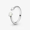 Nowa marka 100% 925 Sterling Silver Open Pierścień ozdobiony dwoma sercami dla kobiet Pierścionki zaręczynowe ślubne biżuteria 213Z