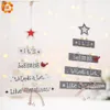 ميري عيد الميلاد رسالة خشبية معلقات الحلي الشجرة عيد الميلاد الزخرفة الحرف الخشبية للمنزل الجدار عيد الميلاد ديكور GA425223E