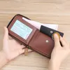 Carteras Cartera de cuero para hombre Cremallera Bolso pequeño Tarjetero Hombre Carteira Masculina Couro Coin Porte Monnaie Money Bag