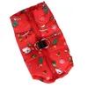 Dog Apparel Christmas Vest Winter Warm Clothes Santa Claus Pattern Suit For Outdoor ( Red Size )