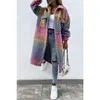 Women's Trench Coats 2023 Autumn Winter Woolen Coat Loose Lapels Breasted Plaid Casual Fashion Cardigan