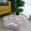 Bath Mats Lovely Cat Paw Pattern Soft Plush Carpet Hemmattor och mattor för vardagsrum 231213