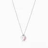 Collana da donna in argento sterling Sier a 1/2 strati con chiave a forma di cuore, colla a goccia, catena placcata in oro con cristalli intarsiati, personalizza gioielli di design