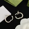 Women Stud Earings Fashion Gold Earring Designer för Herr Hoops Women Jewelry Luxurys 925 Silver Studs Bijoux De Luxe With Box Nic238J