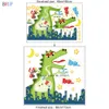 Vriendelijke dinosaurus muurstickers voor kinderkamer cartoon dieren home decor creatieve kunst vinyl muurtattoo creatieve huisdecoratie