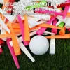 30 PCS Golf Kama Tees 70mm 2 3/4 "Düz Plastik Tee Kırılamaz Karışık Renk Eğitim Aksesuarları Golfçü 231213
