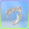 Grillz Body Drop Delivery 2021 Hip Hop Dental Grills Gioielli di lusso Uomini Donne di qualità Cubica Zirconia Denti vampiri pavimentati Bra2761375