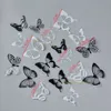 Autocollants muraux papillon en cristal 3d, 36 pièces, décoration de maison, nouvel an, noël, papillons créatifs avec décoration de fête en diamant