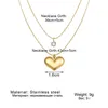 Chaînes Zovoli Gold Couleur Collier en acier inoxydable pour femmes Bijoux Love Heart Pendentif Cadeau d'anniversaire