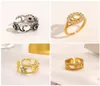 Designer de marca jóias amor anéis mulheres 18k banhado a ouro cobre dedo ajustável parafuso anel mulheres carta diamante encantos casamento3111988