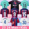 2023 2024 Pedri Gavi Soccer Jersey Barca Lewandowski FC Ferran Camiseta de Futbol Auba Barca Joao Cancelo 23 24 Ansu Fati Football Joao Felix Barcelona Kits Men Kids