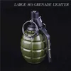 Hot Selling Creative Metal Grenade Large Simulation Prop Model Windproof Lighter Outdoor Portable Barbecue Cigar Gift for Men