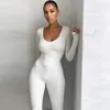 Kobiety Jumpsuits Rompers Slim Fit Podstawowy kombinezon BodyCon do damskiej odzieży odzieży swobodny brązowy fitness Rompers Y2K Playsuit Activing Streetwear GOLLSSL231212