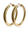 Women Circular Tube Hoop örhängen 18K Real Gold Plated Elegant STOR STORIT Fashion Costume smycken Trendiga stora örhängen8306642
