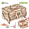 Puzzles 3D URY 3D Puzzle en bois Antique boîte au trésor Dressing bricolage jeu avancé assemblage modèle jouets cadeau créatif pour dame filles 231212