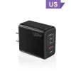 5 포트 휴대 전화 충전기 120W 슈퍼 퀵 충전기 어댑터 USB C PD 18W 20W 25W 유형 C 충전기 듀얼 QC3.0 3.1 IPhone For Iphone 15 14 13 12 Samsung Xiaomi