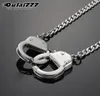 Oulai777 Mens Gold Necklace Rostfritt stål Handbojor hängsmycken halsband kedjor manliga tillbehör dam guld personlighet hip hop1257766