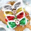 Dog Apparel 10PCS Fashion Large Bowties Sequin Elastic Band Small-Middle Christmas Bow Tie Collar For Grooming