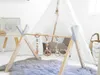 Scandinavische stijl babygym spelen kinderkamer zintuiglijke ringpull speelgoed houten frame babykamer peuter kledingrek cadeau kinderkamer decor C10039958911