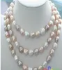 NOUVEAU long collier de perles d'eau douce multicolores baroques 50 89 mm295u2818438