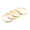 4st. Dubai Gold Bangles breda armband Afrikanska europeiska Etiopien smycken Bangles2757