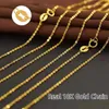 Chains MUZHI Real 18K Gold Necklace For Women Pure AU750 Simple O-shaped Design Classic Fashion Fine Jewelry Gift CN008