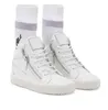Pop shoes zipper sneaker Kriss Plus mid-top sneakers platform thick soles lace up trainers black white patent leather round toe luxury designer shoes with box 38-46