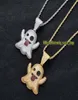 European and American ghosts tongue out funny expression Iced Out diamond hip hop pendant street hipster full of CZ diamond inlaid8680166