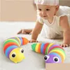 Decompression Toy Novelty Slugs Fingertip Snails Plastic Rainbow Bug Toys Vent Childrens Educational Drop Delivery Gifts Gag Dhthk