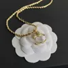 Gold-plated Brass Chain Fashion Women's Brand-name Necklace Pendant Wedding Jewelry Love Gift.
